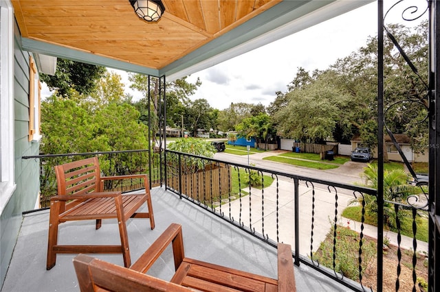 balcony with covered porch