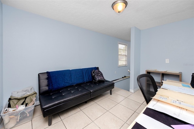 6619 Livingston Ave N, Saint Petersburg, FL 33702 - home office featuring a textured ceiling and light tile patterned floors