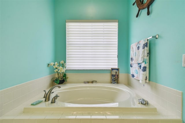 bathroom featuring a bath