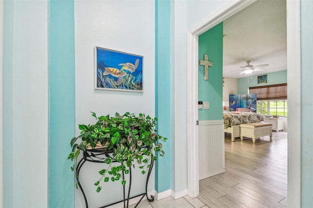 hallway featuring hardwood / wood-style floors