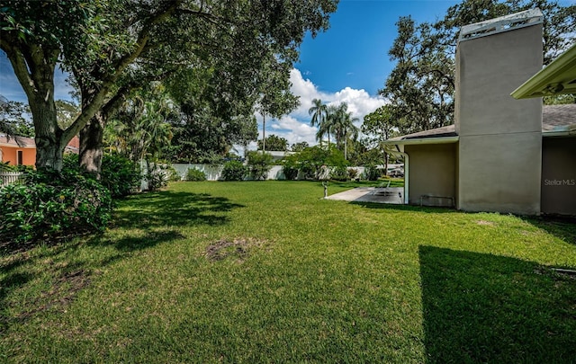 view of yard featuring a patio area