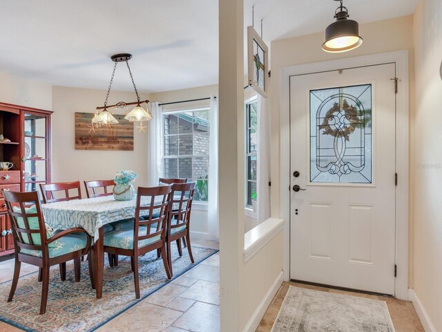 view of foyer entrance