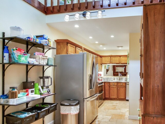 kitchen featuring appliances with stainless steel finishes