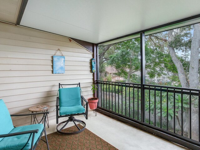 view of sunroom