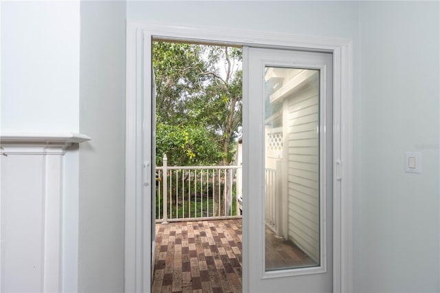 view of doorway to outside