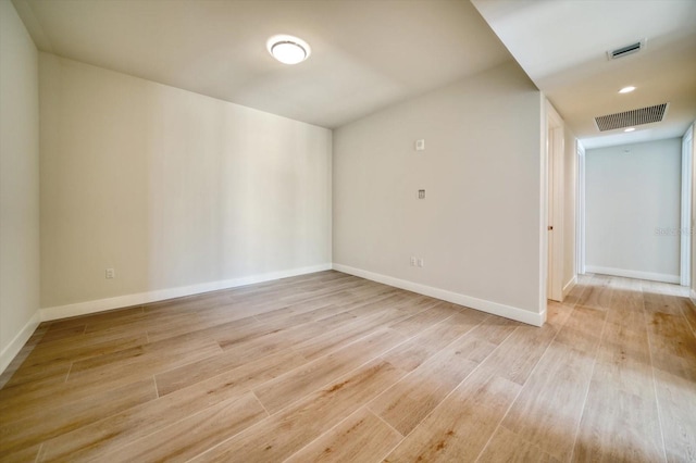 empty room featuring light hardwood / wood-style flooring