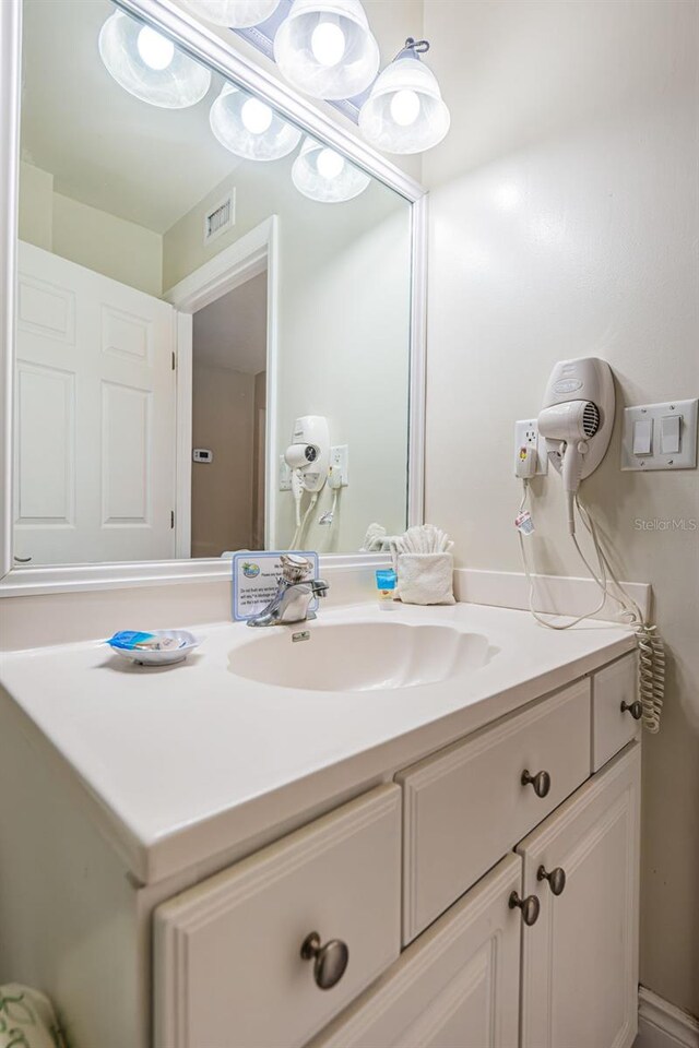 bathroom featuring vanity