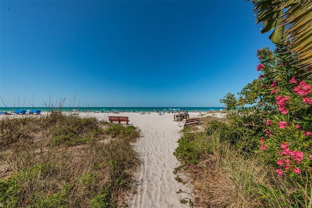 water view featuring a beach view