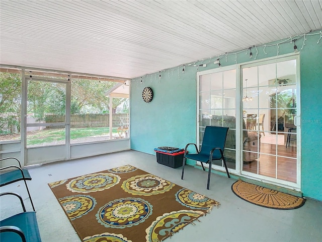 view of sunroom / solarium