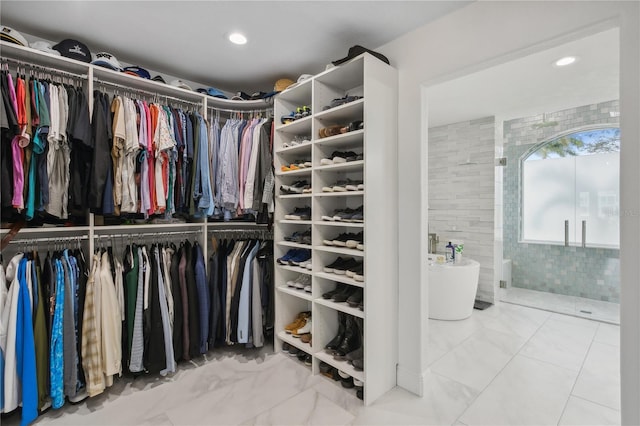 view of walk in closet