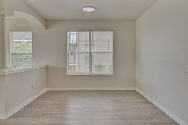 7110 Moss Ledge Run, Land O Lakes, FL 34637 - spare room featuring a healthy amount of sunlight, light wood finished floors, and baseboards