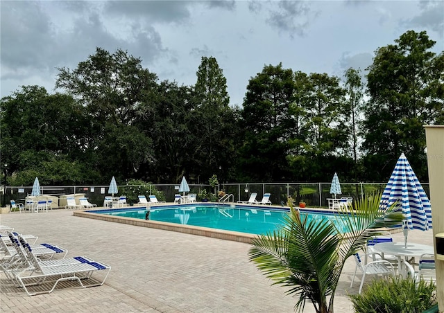 view of pool with a patio area