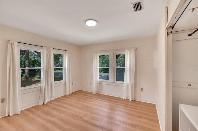 unfurnished bedroom featuring light hardwood / wood-style flooring