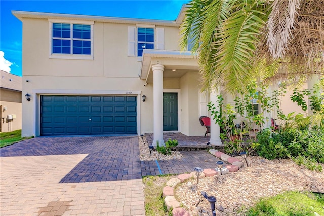 view of front of home featuring a garage