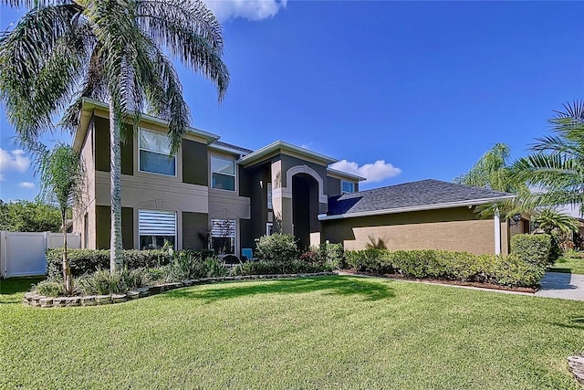 view of front of house with a front yard