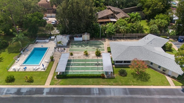 birds eye view of property