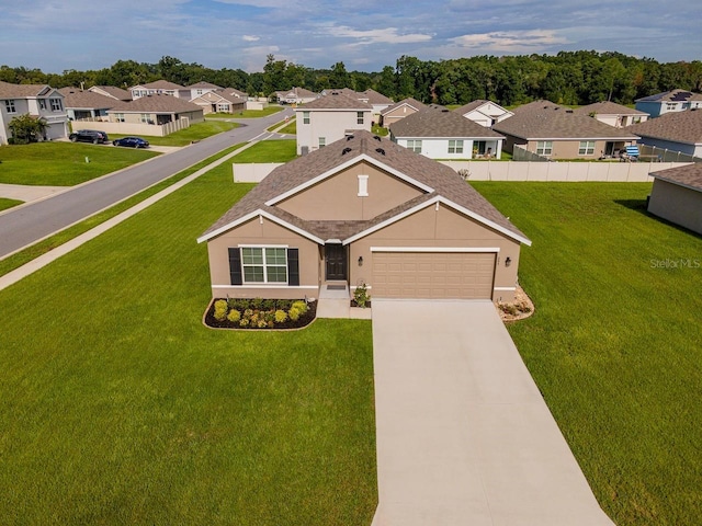 684 SE 65th Ter, Ocala, FL 34472 - view of front of property with a residential view, an attached garage, concrete driveway, and stucco siding