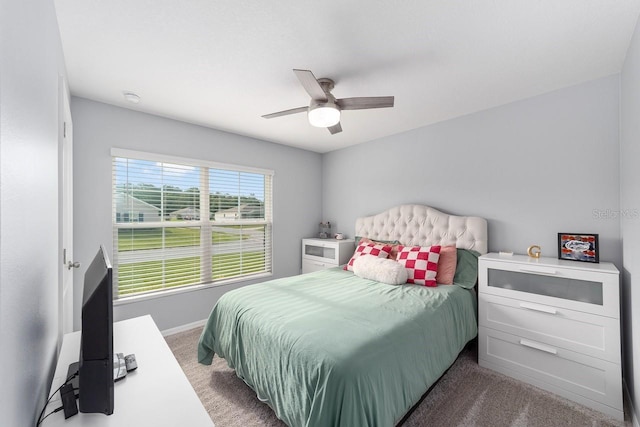 684 SE 65th Ter, Ocala, FL 34472 - carpeted bedroom with baseboards and ceiling fan