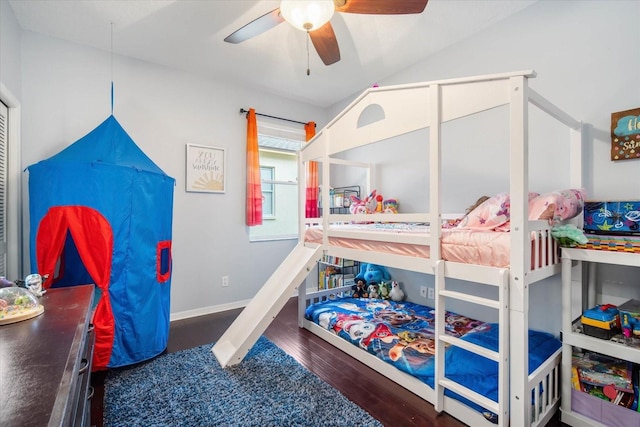 4940 Willow Ridge Ter, Valrico, FL 33596 - bedroom with wood finished floors and a ceiling fan