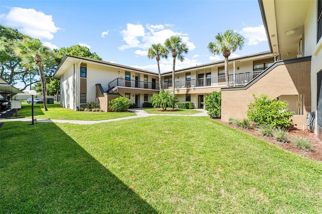 exterior space featuring a yard