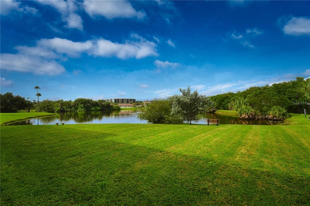 exterior space featuring a water view