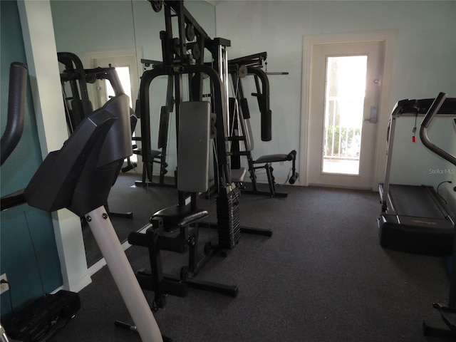 view of workout area