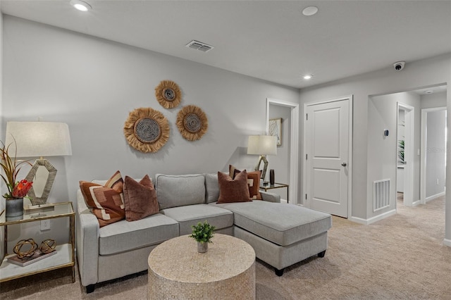 view of carpeted living room