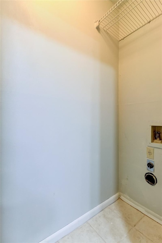 laundry room with hookup for a washing machine and electric dryer hookup