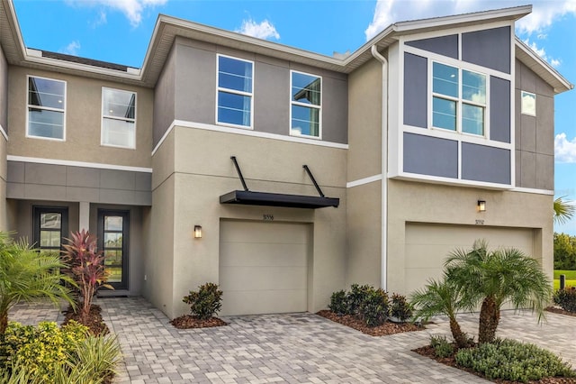 view of property with a garage