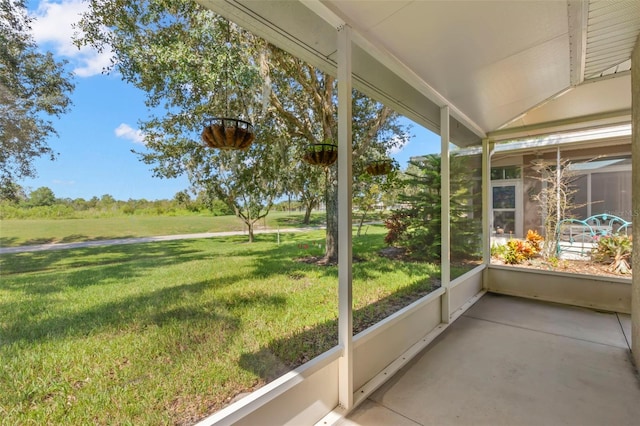 unfurnished sunroom featuring plenty of natural light