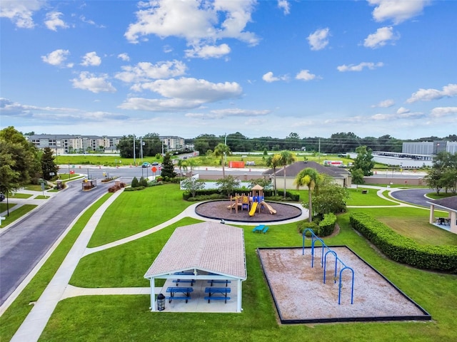 view of community featuring a playground