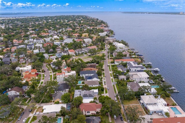 45 Adalia Ave, Tampa, FL 33606 - aerial view of property and surrounding area featuring nearby suburban area and a large body of water