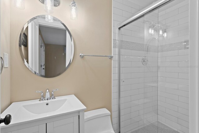 45 Adalia Ave, Tampa, FL 33606 - full bath featuring toilet, a shower stall, and vanity