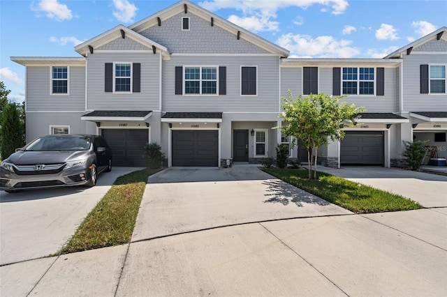 view of property with a garage