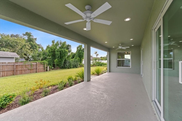 10061 Gulfstream Blvd, Englewood, FL 34224 - view of patio / terrace with a ceiling fan