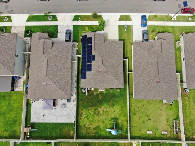 aerial view with a residential view