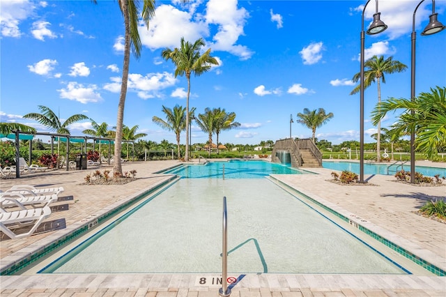 view of pool with a patio area