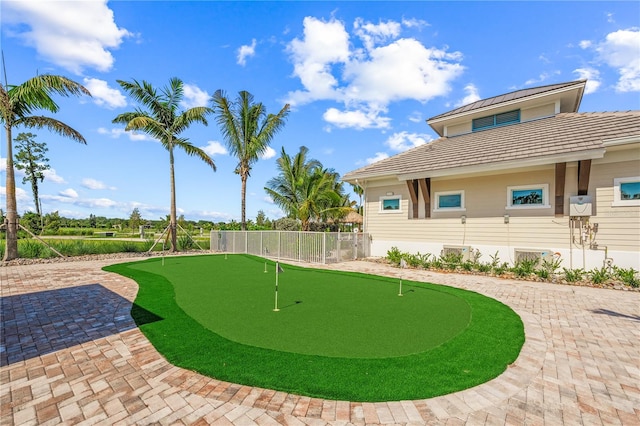 view of community featuring a patio area