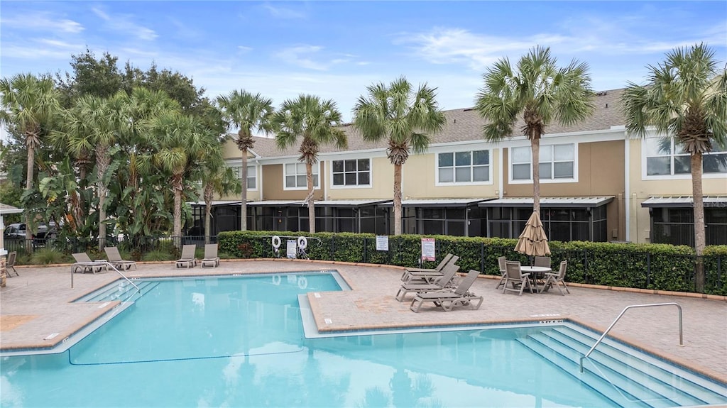 view of pool with a patio area