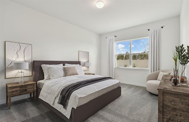 bedroom with carpet floors