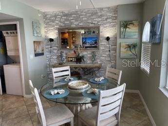 view of tiled dining space