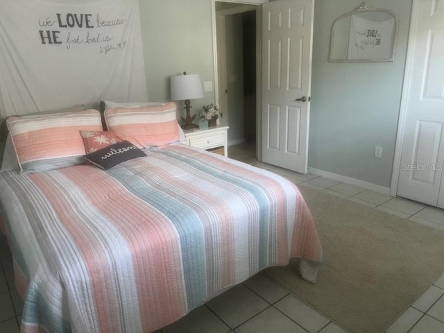 view of tiled bedroom