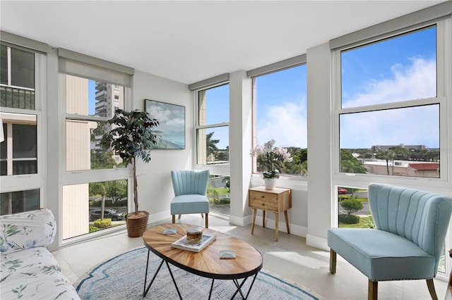 sunroom / solarium featuring plenty of natural light