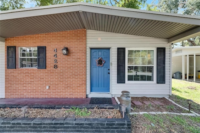 view of doorway to property