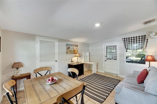 interior space with vaulted ceiling