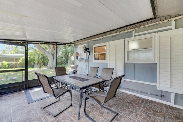 view of sunroom