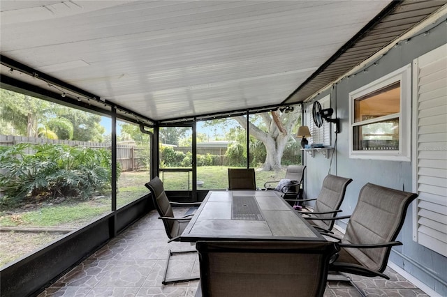 view of sunroom