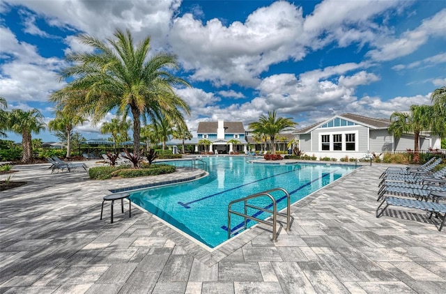 view of pool with a patio