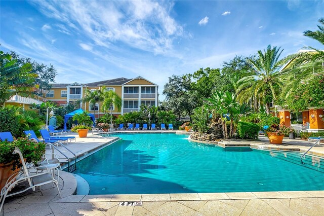 view of pool with a patio area