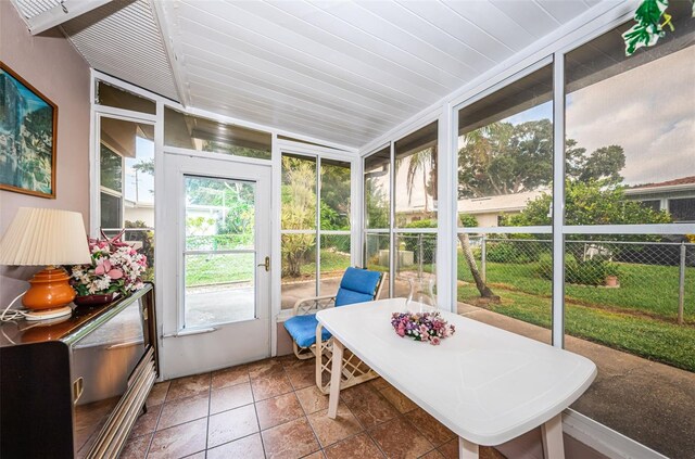 view of sunroom